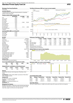 Aberdeen Private Equity Fund Ltd APEF
