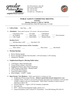 Agenda - Greater Toluca Lake Neighborhood Council
