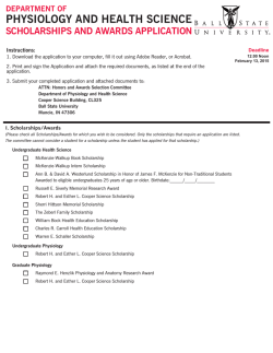 Scholarship Application (PDF)
