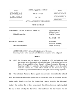 People v. Harris 2015 IL App (5th) 110151-U