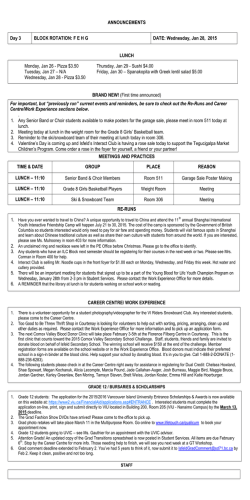 Wednesday - Mark R. Isfeld Secondary School