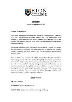 BOATMAN Eton College Boat Club