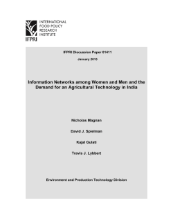 Information Networks among Women and Men and the Demand for