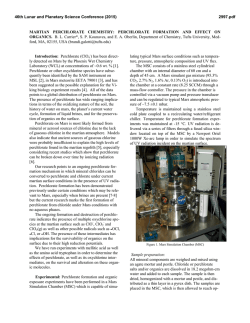 MARTIAN PERCHLORATE CHEMISTRY: PERCHLORATE