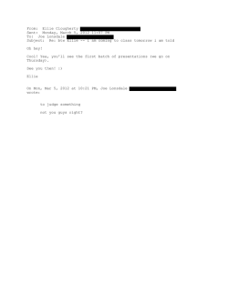 Ellie Clougherty Sent: Monday, March 5, 2012 11