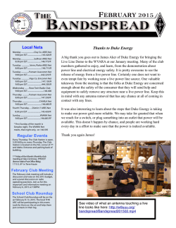 February 2015 Bandspread Available