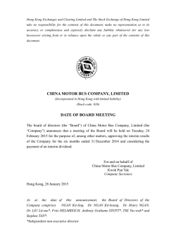 date of board meeting