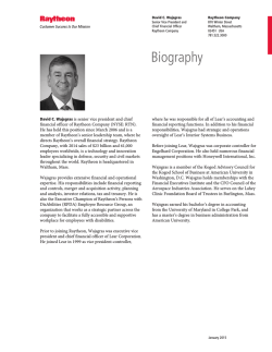 Dave Wajsgras bio January 2015