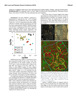 APOLLO 17 KREEP: NEW DATA ON 72275 BASALTS USING