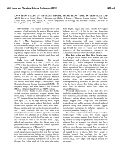 LAVA FLOW FIELDS OF SOUTHERN THARSIS, MARS: FLOW