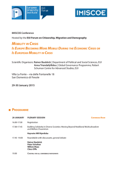 Mobility in Crisis - European University Institute