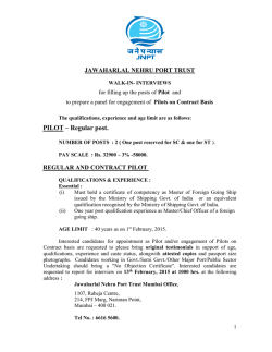 Advertisement for filling up the posts of Pilot