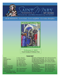February 1, 2015 - St. Mary Catholic Church
