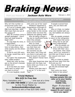 newsletter - Jackson Auto Worx