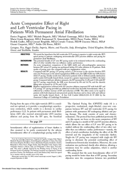Acute Comparative Effect of Right and Left Ventricular Pacing in