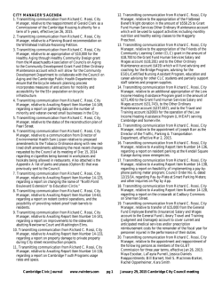 Cambridge City Council meeting - Jan 29, 2015