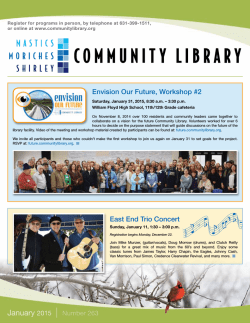 Newsletter - Mastics-Moriches