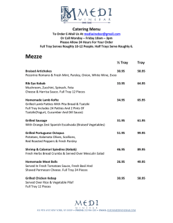 Catering Menu - Medi Wine Bar