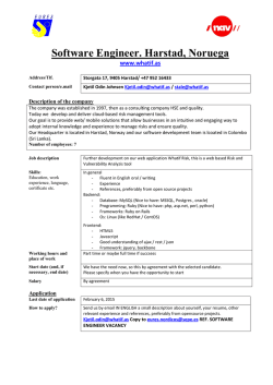 Software Engineer. Harstad, Noruega