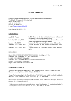 Link to CV - Universit&agrave; della Svizzera italiana