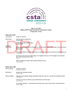the Draft Agenda - CSTA