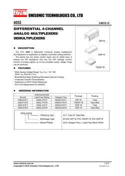 UNISONIC TECHNOLOGIES CO., LTD 4052