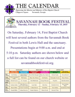 THE CALENDAR - First Baptist Church