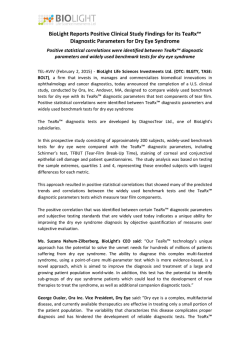 Link to complete article - BioLight | Investments Ltd.