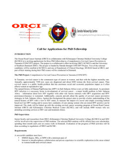 Call for Applications for PhD Fellowship