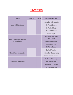 Topics Time Halls Faculty Name