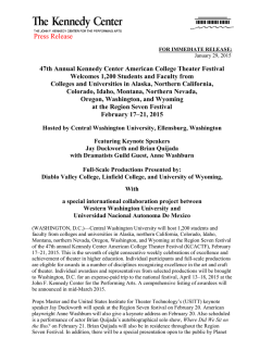 47th Annual KCACTF welcomes participating productions at the