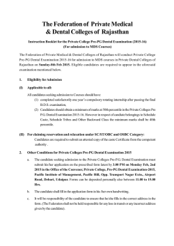 PRE PG-2015 Information Brochure