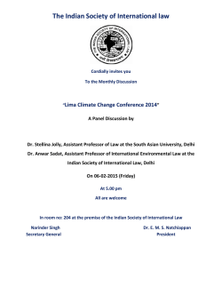 Invitation - The Indian Society of International Law