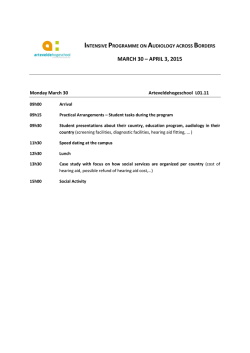 MARCH 30 &ndash; APRIL 3, 2015