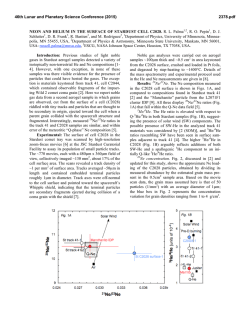 Neon and Helium in the Surface of Stardust Cell - USRA