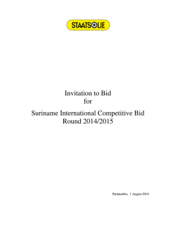Invitation to Bid for Suriname International Competitive