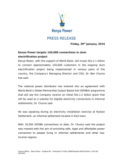 Press Release - GPOBA Kisii