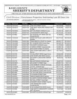 Sheriff Foreclosure Sales Sold Report