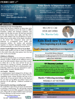 Welcome to our Special guest speaker Dr. Martin Culy