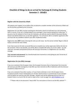 Things to do on arrival