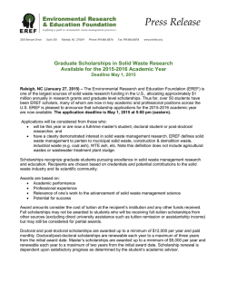 Read More - Environmental Research and Education Foundation