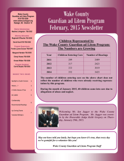 Local Newsletter - The North Carolina Court System