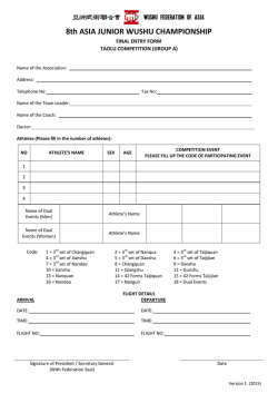 8th ASIA JUNIOR WUSHU CHAMPIONSHIP