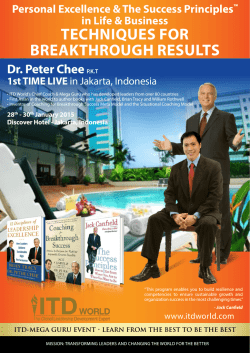 Techniques for breakThrough resuLTs - ITD WORLD