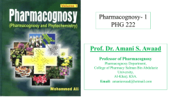 Prof. Dr. Amani S. Awaad Pharmacognosy