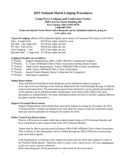 2015 National Match Lodging Procedures