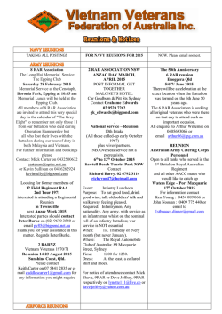 8 RAR Association The Long Hai Memorial Service The Epping