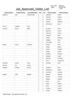 Jail Approved Visitor List