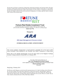 Fortune Real Estate Investment Trust