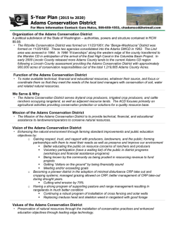ACD draft Long Range Plan - Adams Conservation District